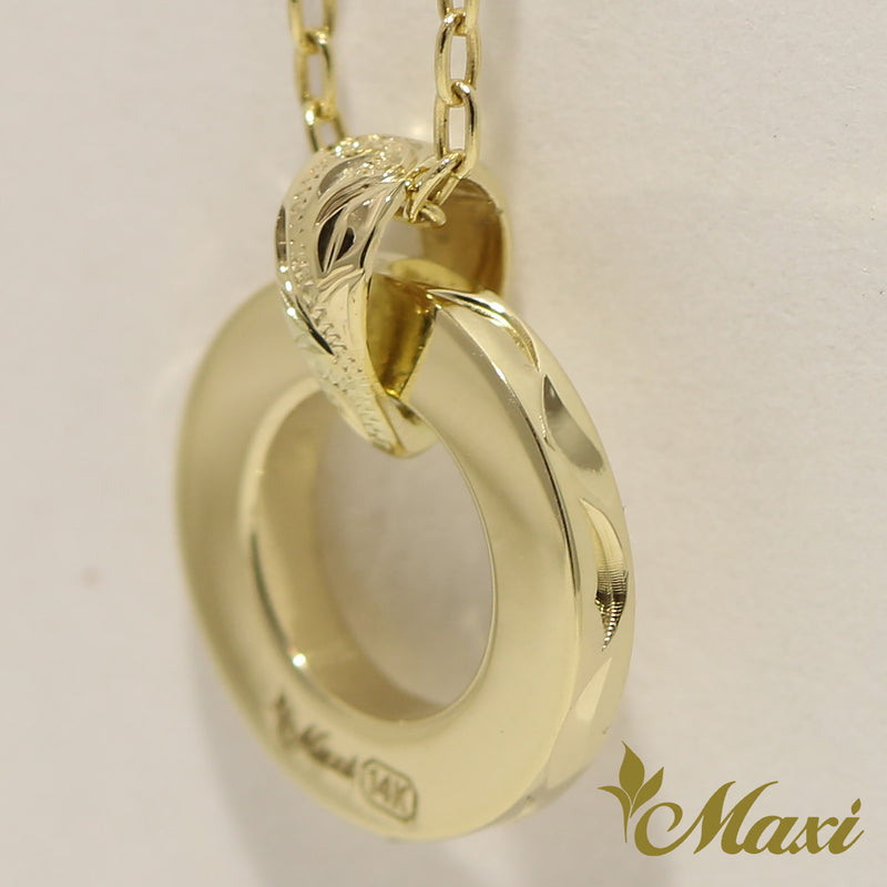 [14K Gold] Hawaiian Eternal Circle Pendant Small [Made to Order] (P0695)