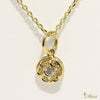 [14K Gold] Diamond Round Stone Pendant Small (P0909)