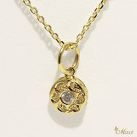 [14K Gold] Diamond Round Stone Pendant Small (P0909)