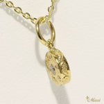 [14K Gold] Diamond Round Stone Pendant Small (P0909)