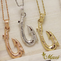 Fish Hook Pendant Small [14K Gold]