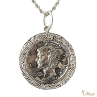 Spinning Mercury Dime Pendant-Large [Silver 925]