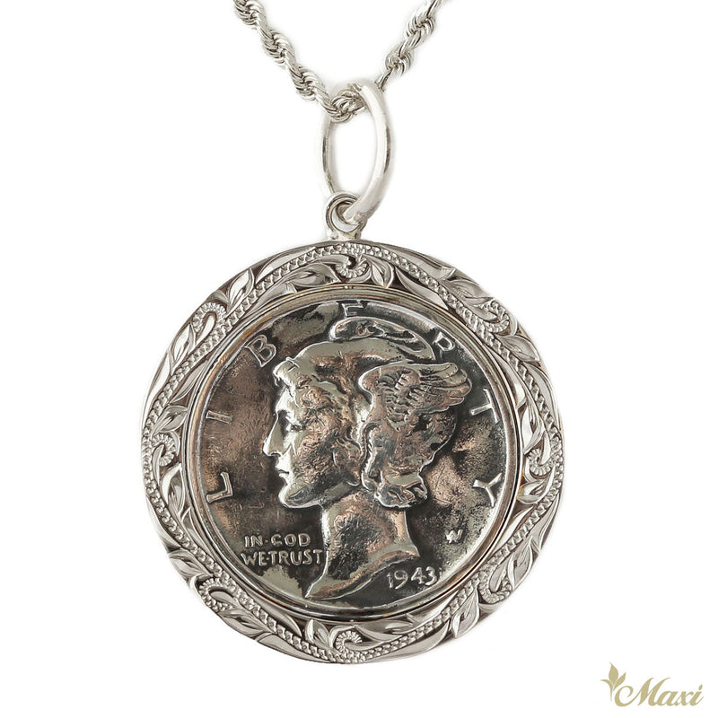 [Silver 925] Spinning Mercury Dime Pendant-Large (P0939)