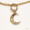 [14K Gold] Hoaka Crescent Moon Pendant (P0959)