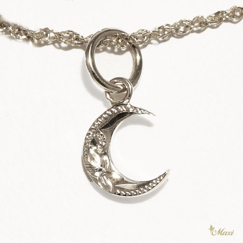 [14K Gold] Hoaka Crescent Moon Pendant (P0959)