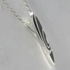 Surfboard Pendant-Black/White Enamel [Silver 925]