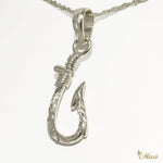 [Silver 925]Narrow Fish Hook Pendant Large *Made-to-order* (P1089)