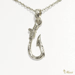 [Silver 925] Narrow Fish Hook Pendant Small *Made-to-order* (P1090SS)