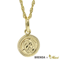 [14K/18K Gold] -BRENDAxMaxi- Petite Medallion Circle Pendant*Made-to-order*(P1239)