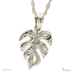 [14K Gold] Hawaiian Monstera Leaf Pendant (P1255) *Made to Order*