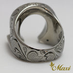 [Black Chrome Silver 925] Horseshoe Ring  [Made to Order] (R0146)