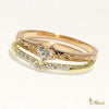 [14K Gold] Heart Shaped Diamond Ring Set [Made to Order] (R0274-Dia)