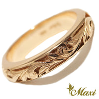 [14K Gold] Sand-In Hawaiian Heritage Barrel Ring (R0438)