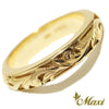 [14K Gold] Sand-In Hawaiian Heritage Barrel Ring (R0438)