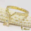 [14K Gold] Star Swing Pinky Ring with Diamond [Made to Order] (R0445)