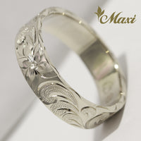 [14K Gold] Hawaiian Scroll 6mm Ring -Flat *Made to Order* (R0540)TRDSP