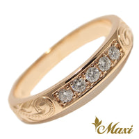 [14K Gold] 2mm Diamonds 3mm Ring [Made to Order] (R0659)　14金　ゴールドリング　ダイヤモンド