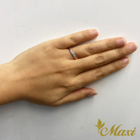 [14K Gold] 2mm Diamonds 3mm Ring [Made to Order] (R0659)　14金　ゴールドリング　ダイヤモンド