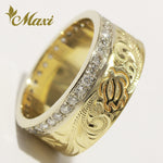 [14K Gold] Eternity Diamond Honu 9mm Ring [Made to order]