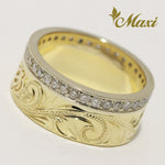 [14K Gold] Eternity Diamond Honu 9mm Ring [Made to order]