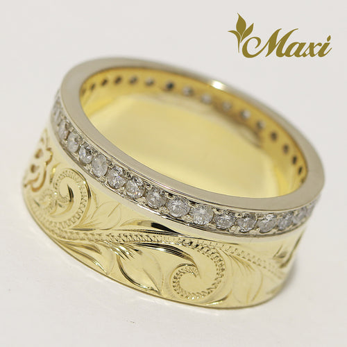 [14K Gold] Eternity Diamond Honu 9mm Ring [Made to order]