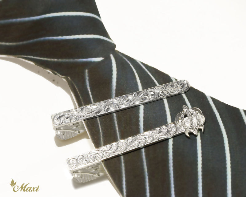 Tie Bars plain and Honu silver
