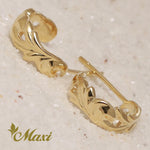 [14K Gold] Cut Out Maile Leaf Pierced Earring *Made-to-order* (E0074)