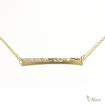 [14K Gold] Diamond Flat Bar Necklace *Made-to-order*Newest