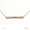 [14K Gold] Diamond Flat Bar Necklace *Made-to-order*Newest