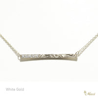 [14K Gold] Diamond Flat Bar Necklace *Made-to-order*Newest