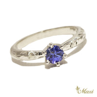 0.25 Carat Blue Sapphire Ring-Barrel 2mm for Fashion/Engagement/Custom [14K/18K Gold]