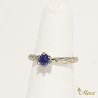 [Platinum] 0.25 Carat Blue Sapphire Ring-Barrel 2mm *Made to Order*