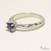 0.25 Carat Blue Sapphire Ring-Barrel 2mm for Fashion/Engagement/Custom [14K/18K Gold]