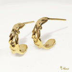 [14K Gold] Cut Out Maile Leaf Pierced Earring *Made-to-order* (E0074)