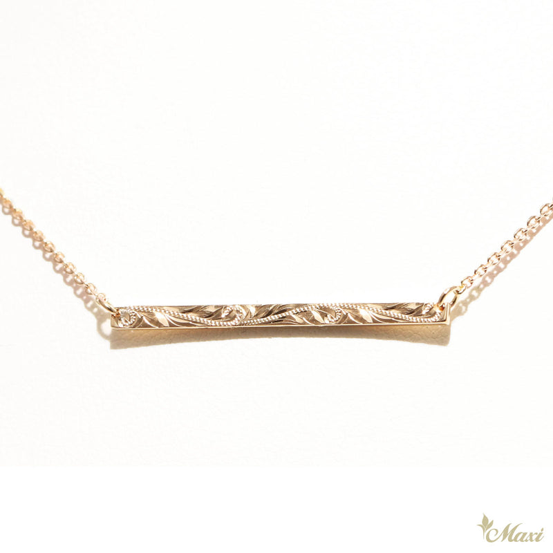 [14K Gold] Flat Bar Necklace *Made-to-order*Newest