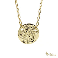 [14K Gold]  Medallion Circle Necklace-Small *Made-to-order*(KN0034)