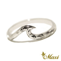 [14K/18K Gold] Small Nalu Wave Ring [Made to Order] (KR0040)