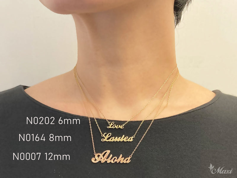 [14K/18K Gold] Custom Letter/Name Necklace_LARGE (N0007)