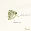 [14K Gold] Hawaiian Monstera Leaf Diamond Stud Pierced Earring (P1255 Stud Ear+Dia) *Made to Order*