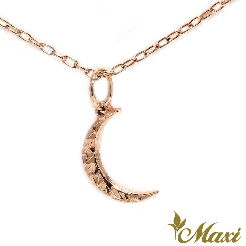 [14K Gold] Hoaka Crescent Moon Pendant*Made to order*Newest