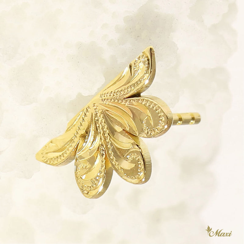 [14K Gold] Naupaka Flower Stud Pierced Earring*Made-to-order*