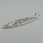 Silver 925 Surf Board Pendant Large