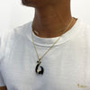 Black Jade Hawaiian Fish Hook-Large [14K/18K Gold]