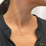 [14K Gold] Hawaiian Plumeria Flower Pendant with Diamond*Made-to-order* (P1137)