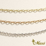 [14K Gold] 1mm Cable Chain　14金　ゴールド 1mm　ケーブルチェーン　ゴールドチェーン