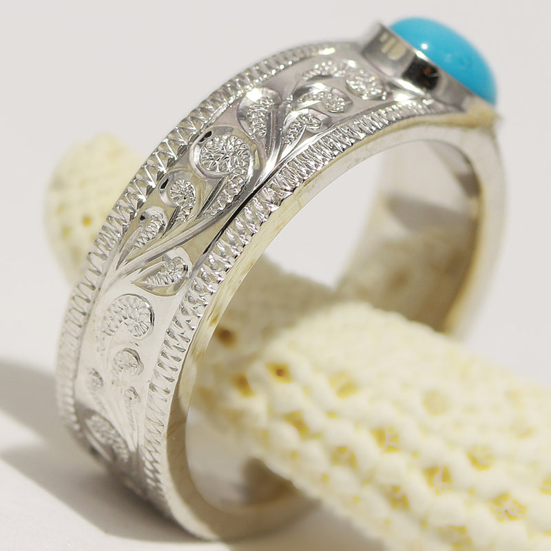 [14K Gold] 6mm Sleeping Beauty Turquoise Ring*Made-to-order* TRDSP　14金　リング　ターコイズ　カスタムオーダー　オーダーメイド